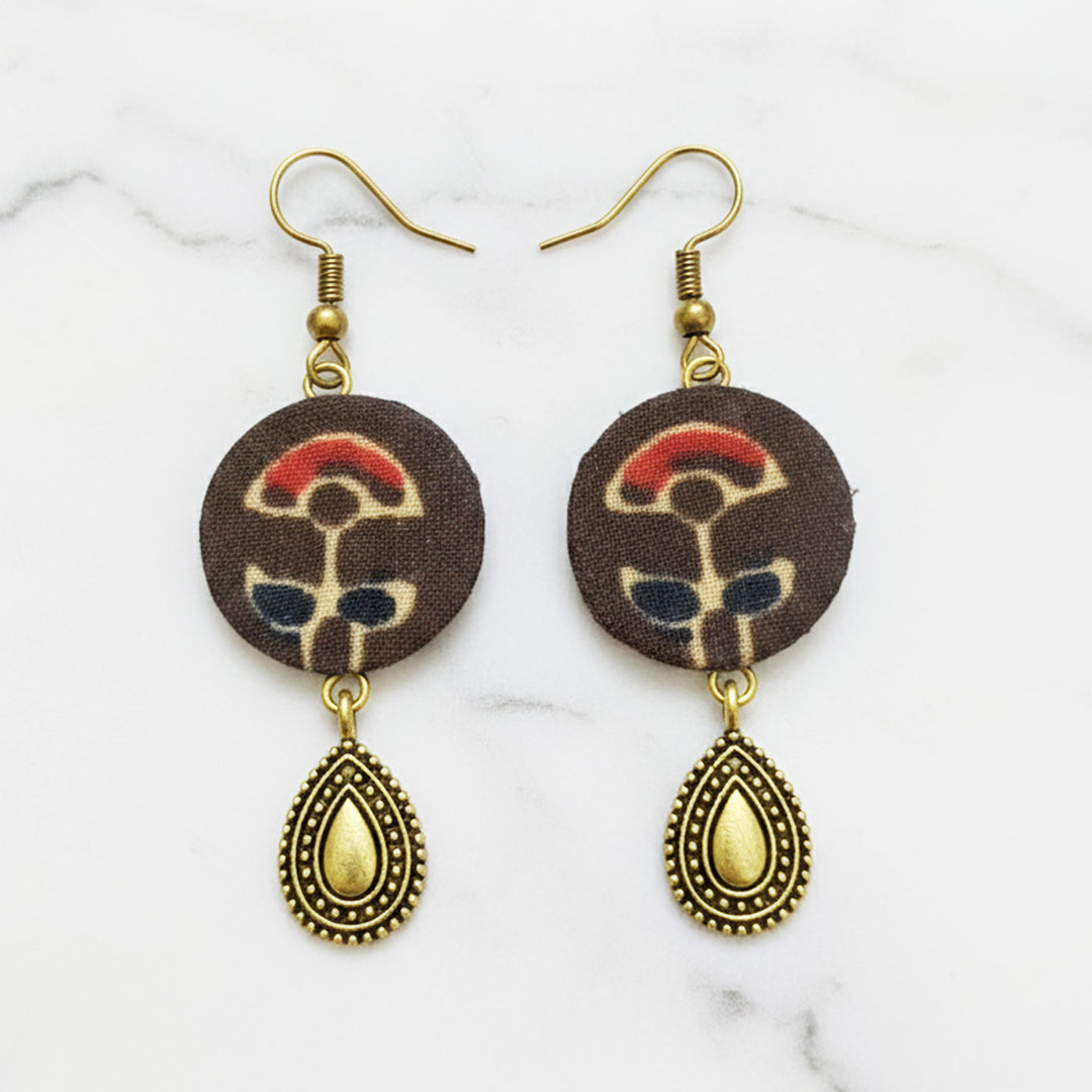 Handmade Drop Motif Statement Earrings