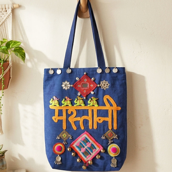 Hand-Embroidered Dori Work Mastani Tote Bag