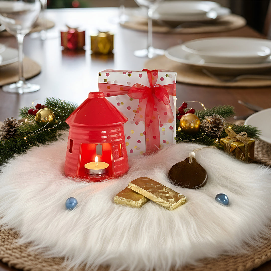 Handmade Magical Moments Xmas Hamper | Includes 1 Tealight Holder, 1 Xmas Ornament, 2 Chocolates, 1 Gift Box