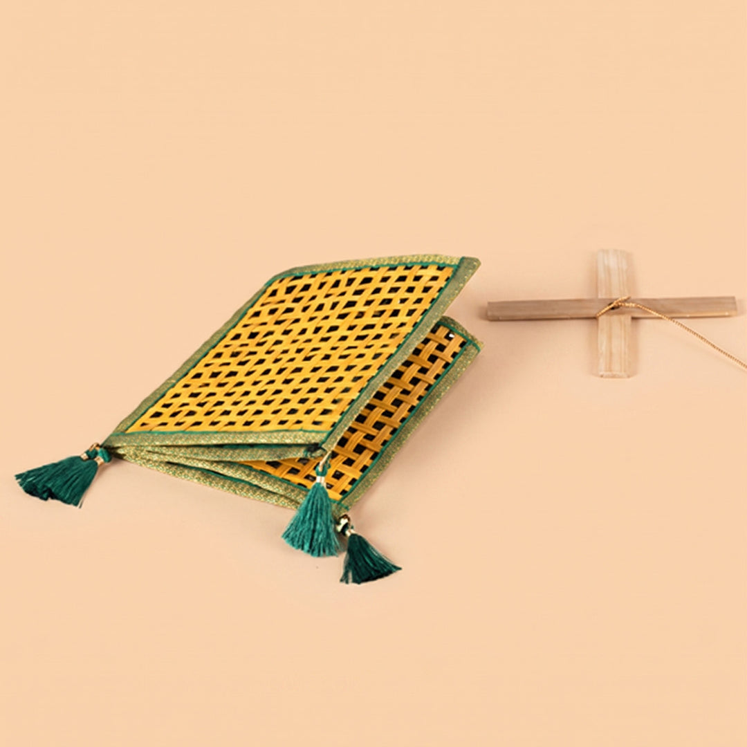 "Rangeela" Handwoven Green Bamboo Kandil / Lampshade For Festive Decor