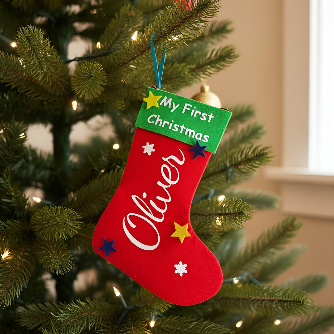 Personalized My First Christmas Felt Stocking