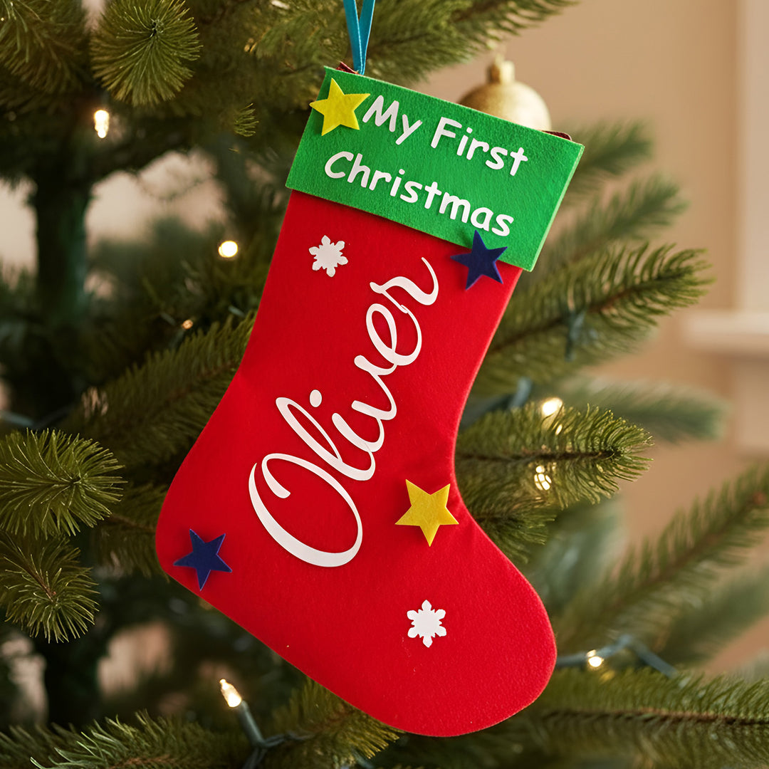 Personalized My First Christmas Felt Stocking