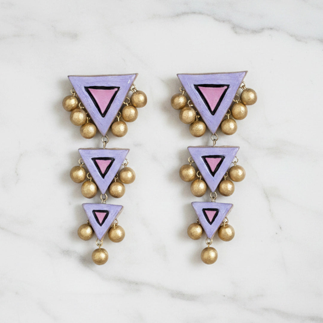 Handmade Desi Dazzle Terracotta Earrings