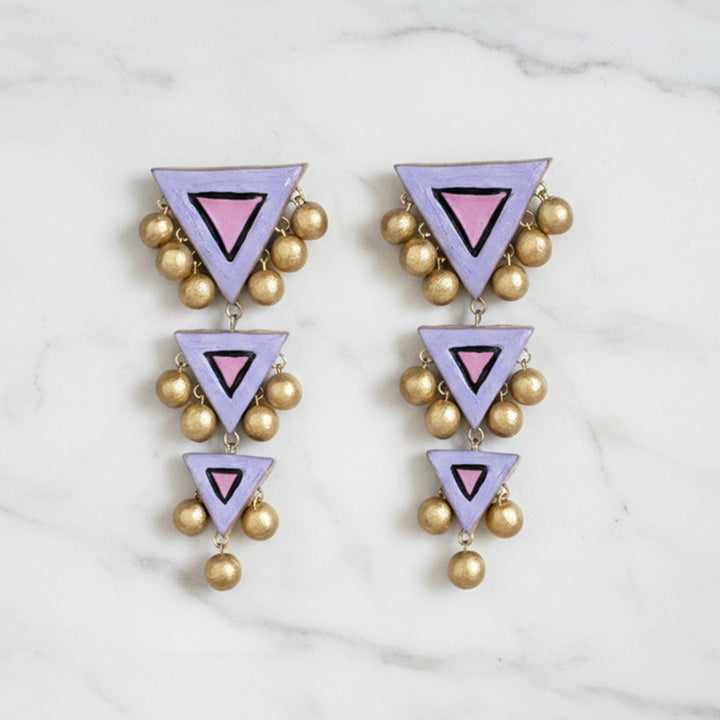 Handmade Desi Dazzle Terracotta Earrings
