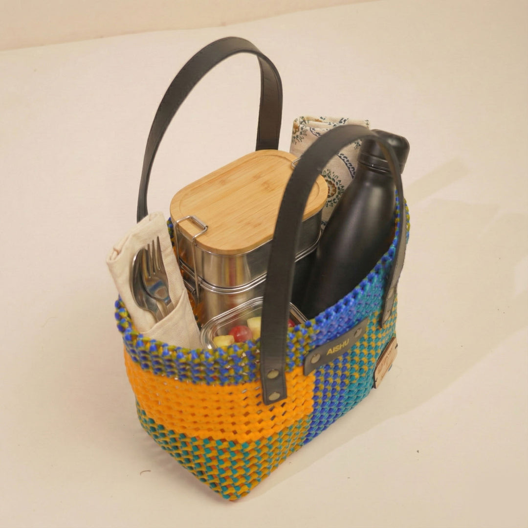 Multicolor Mukhya Knot Handmade Small Koodai Bag