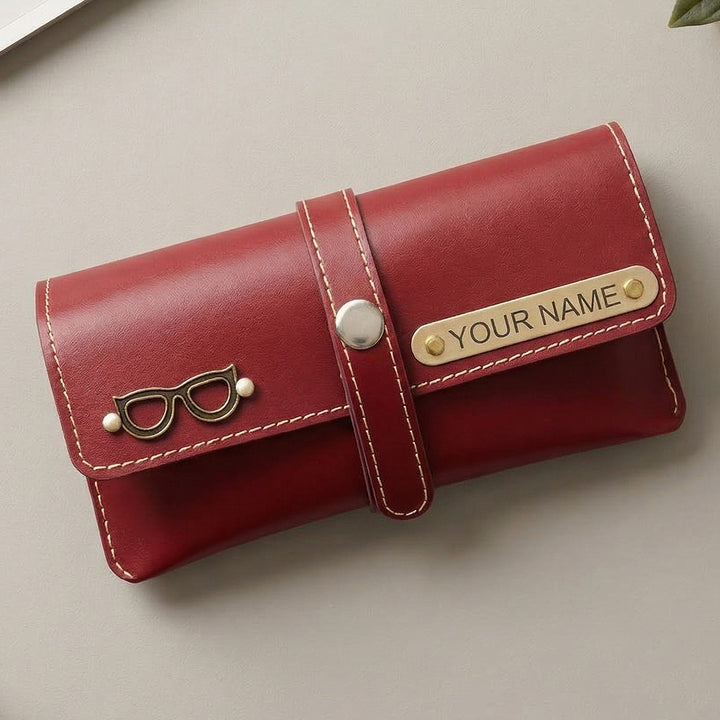 Personalized Faux Leather Eyeware Case With Charm