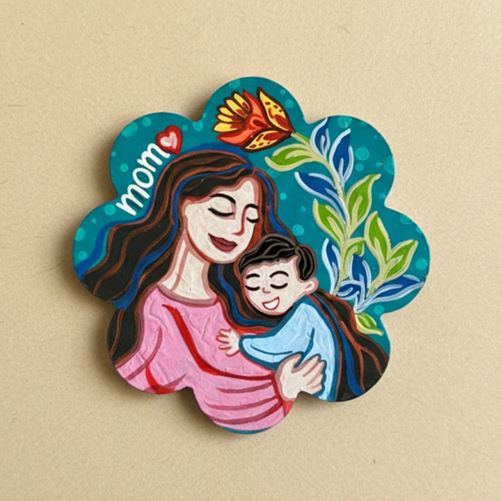 Hand-Painted Mum's Hug MDF Wood Fridge Magnet
