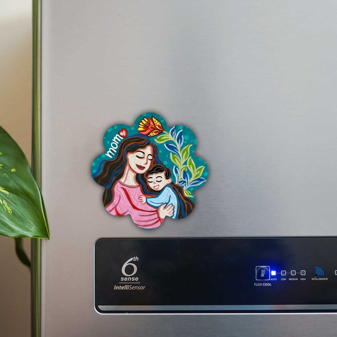 Hand-Painted Mum's Hug MDF Wood Fridge Magnet
