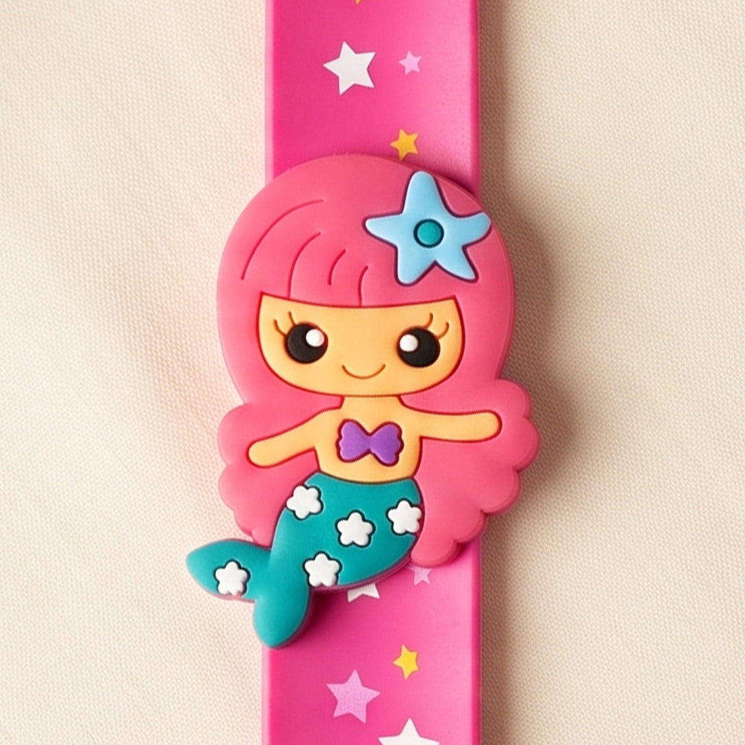 Handmade Mermaid Silicone Slap Band Rakhi For Kids With Roli Chawal For Brother