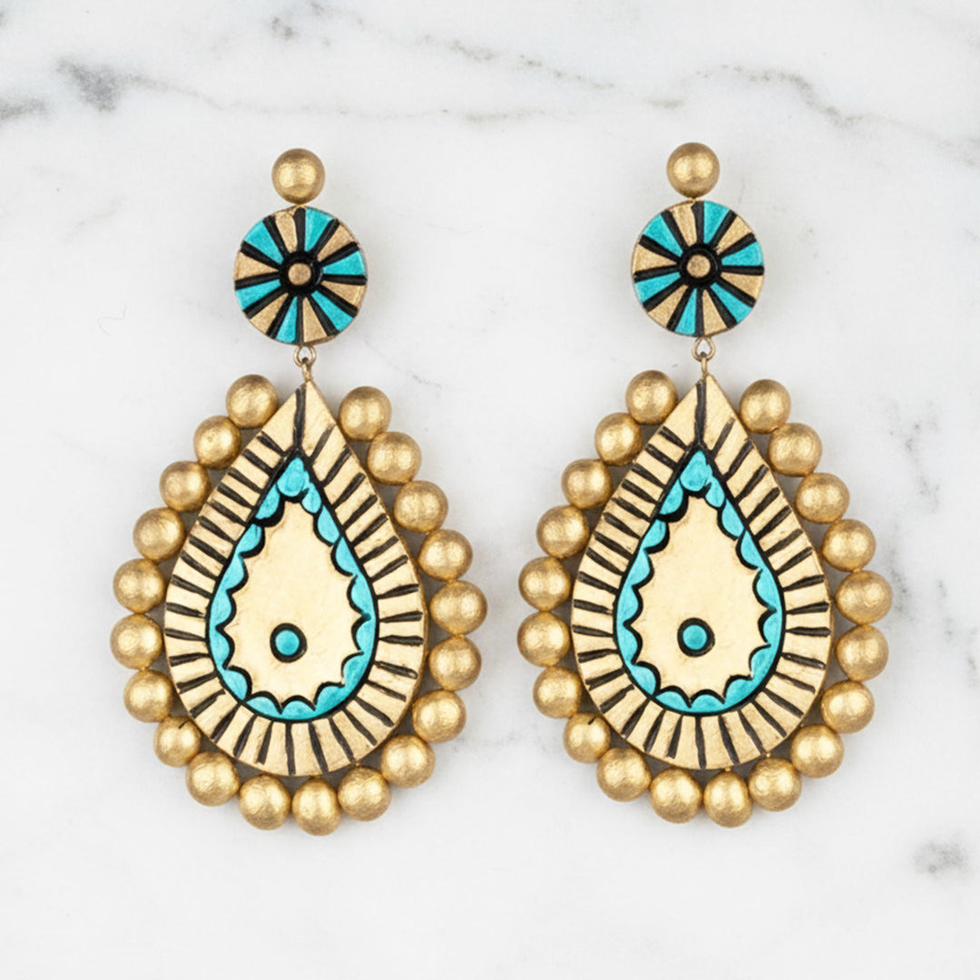 Handmade Ornate Terracotta Earrings