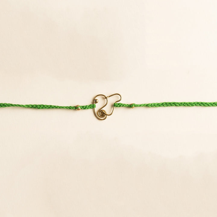 Handcrafted Ganesha Motif Rakhi With Roli Chawal For Brother