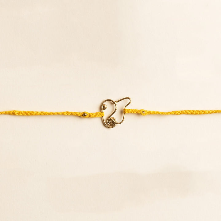 Handcrafted Ganesha Motif Rakhi With Roli Chawal For Brother