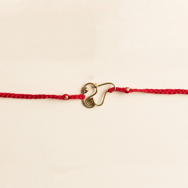 Handcrafted Ganesha Motif Rakhi With Roli Chawal For Brother