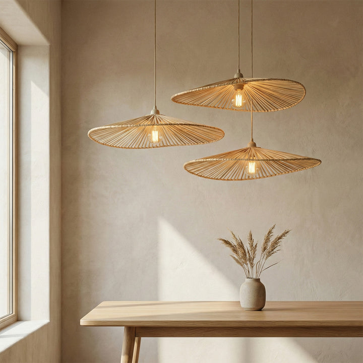 Solane Handwoven Banana Fiber Hanging Lampshade For Home Decor