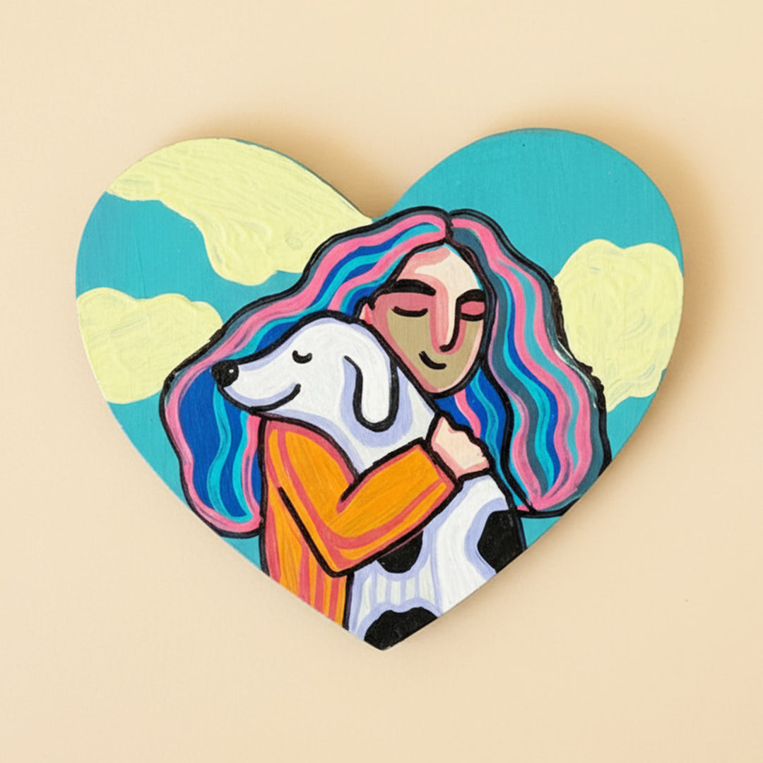 Hand-Painted Marley & Me MDF Wood Fridge Magnet