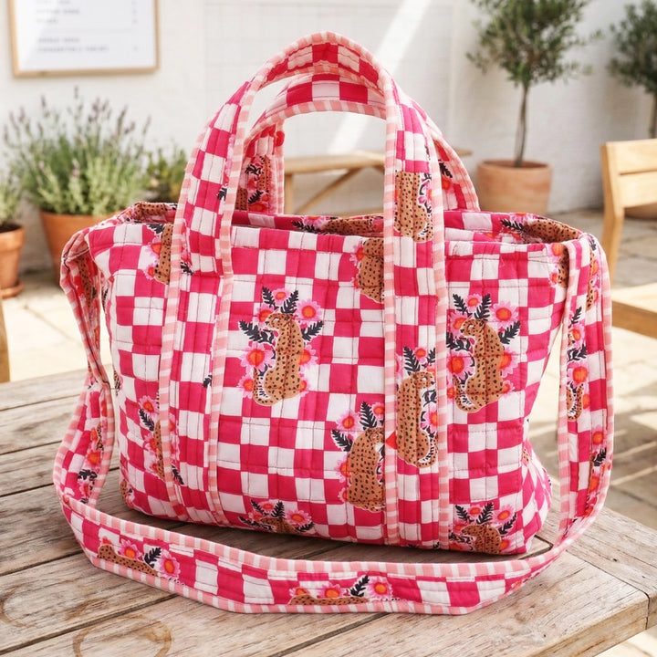 Personalized Pink Cheetah Diaper Bag With Stroller Straps