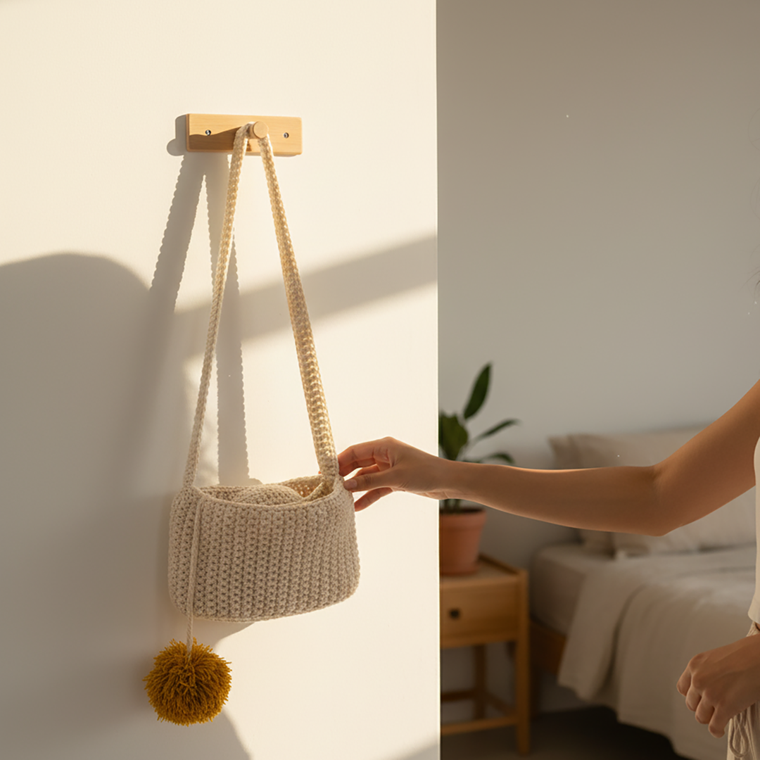 Handmade Crochet Duffel Crossbody Bag