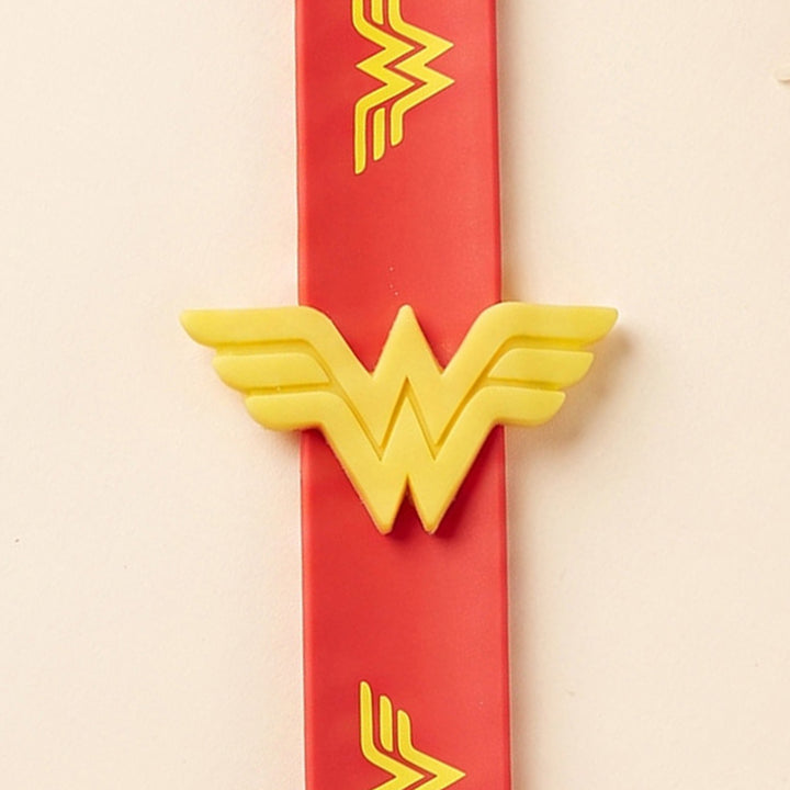 Handmade Wonder Woman Silicone Slap Band Rakhi For Kids With Roli Chawal For Brother