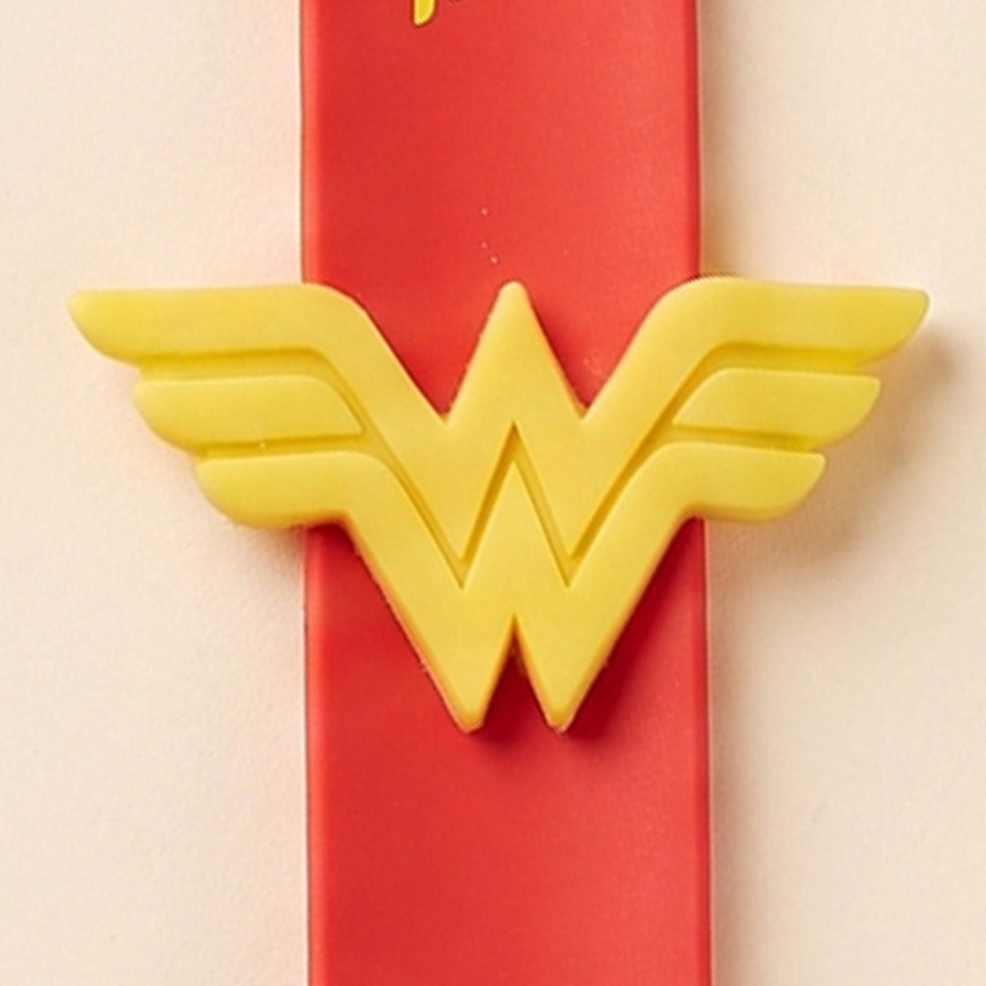 Handmade Wonder Woman Silicone Slap Band Rakhi For Kids With Roli Chawal For Brother