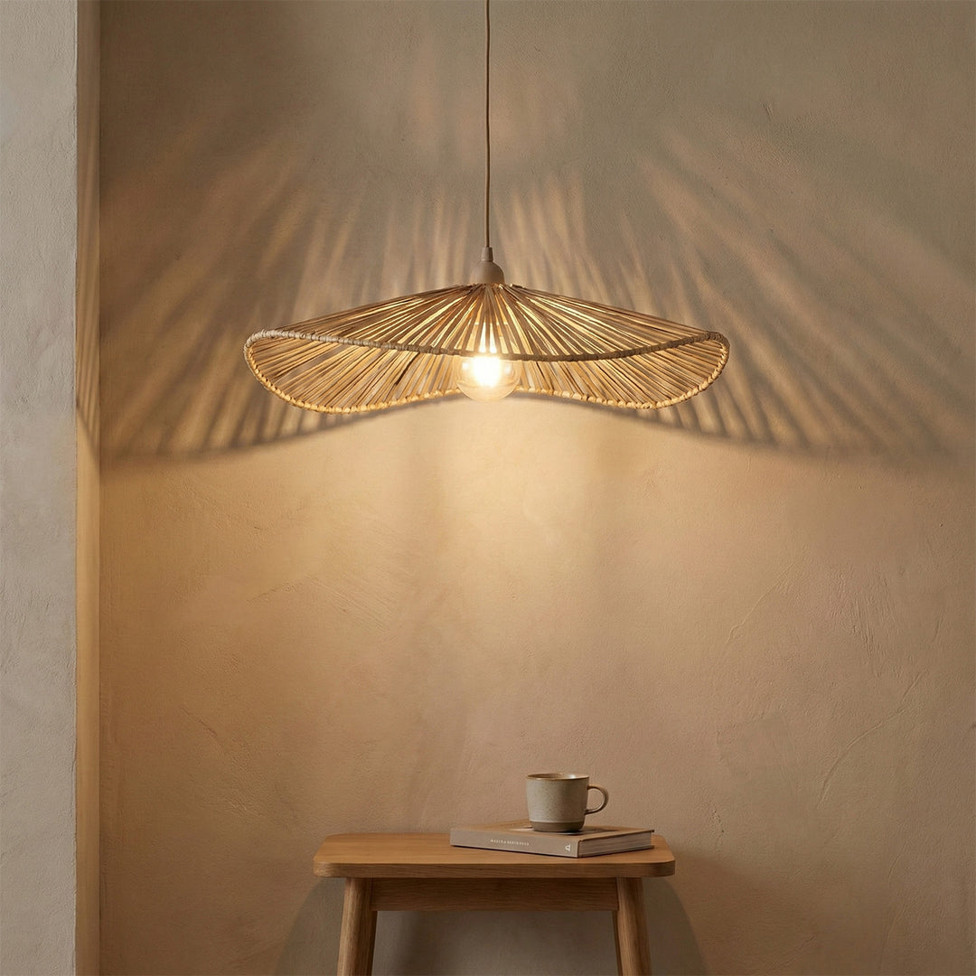Solane Handwoven Banana Fiber Hanging Lampshade For Home Decor