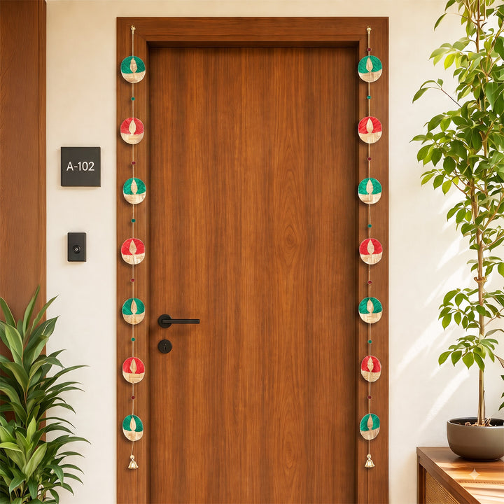 Set of 2 | "Chanda" Handcrafted Bamboo Wall Hanging For Festive Decor