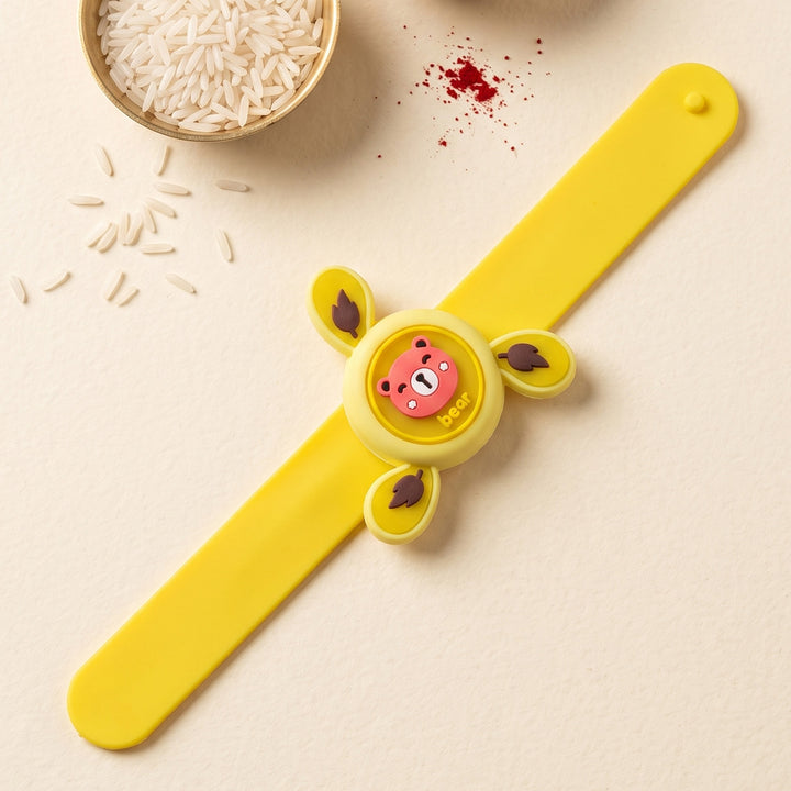 Adjustable Printed LED Spinner Friendship Band Kids Rakhi For Brother