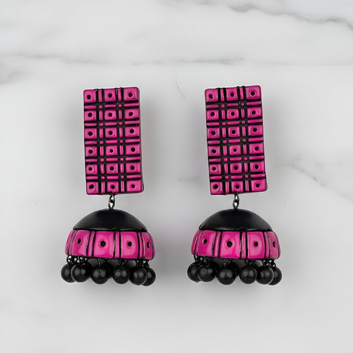 Handmade Jhatak Terracotta Earrings