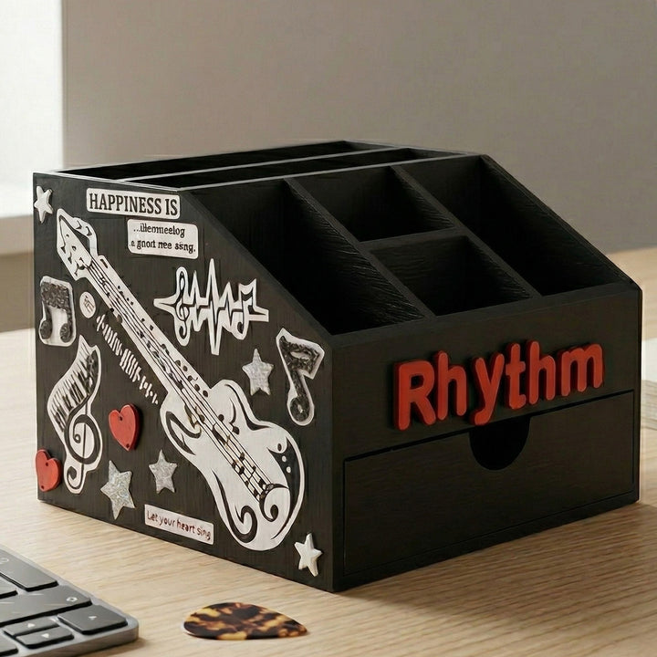 Music Theme Personalized Handmade Stationary Box