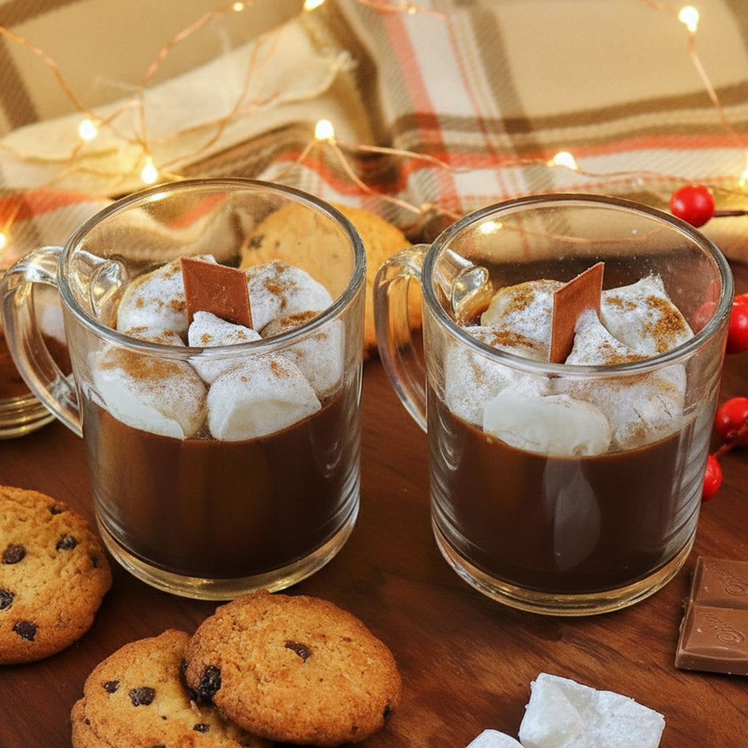 Handmade Realistic Hot Chocolate Soy Wax Candle For Christmas Decoration