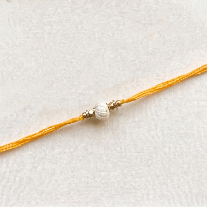 Handcrafted Color Pop Thread Rakhi With Roli Chawal For Brother