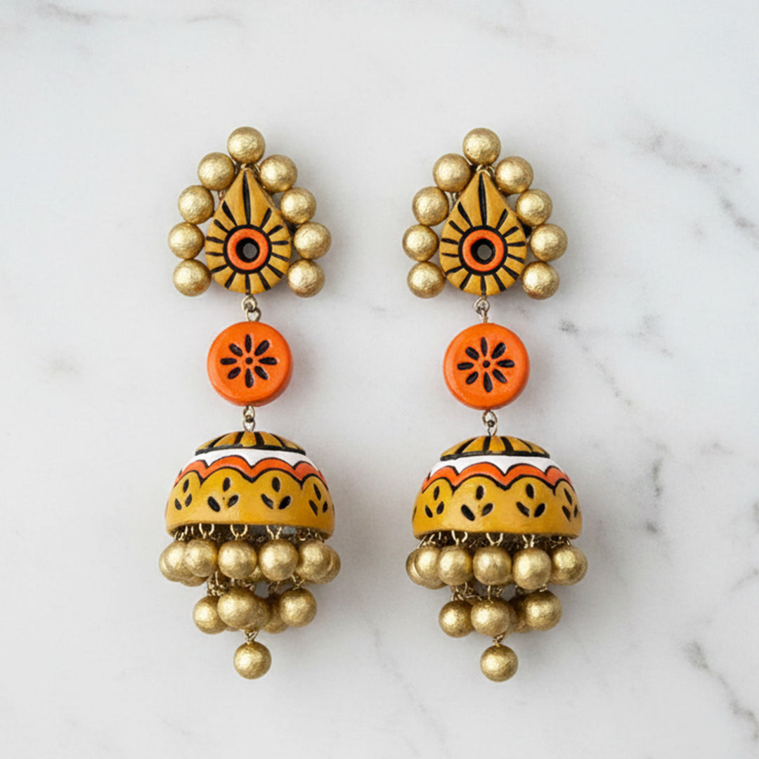 Handmade Jhilmil Terracotta Earrings