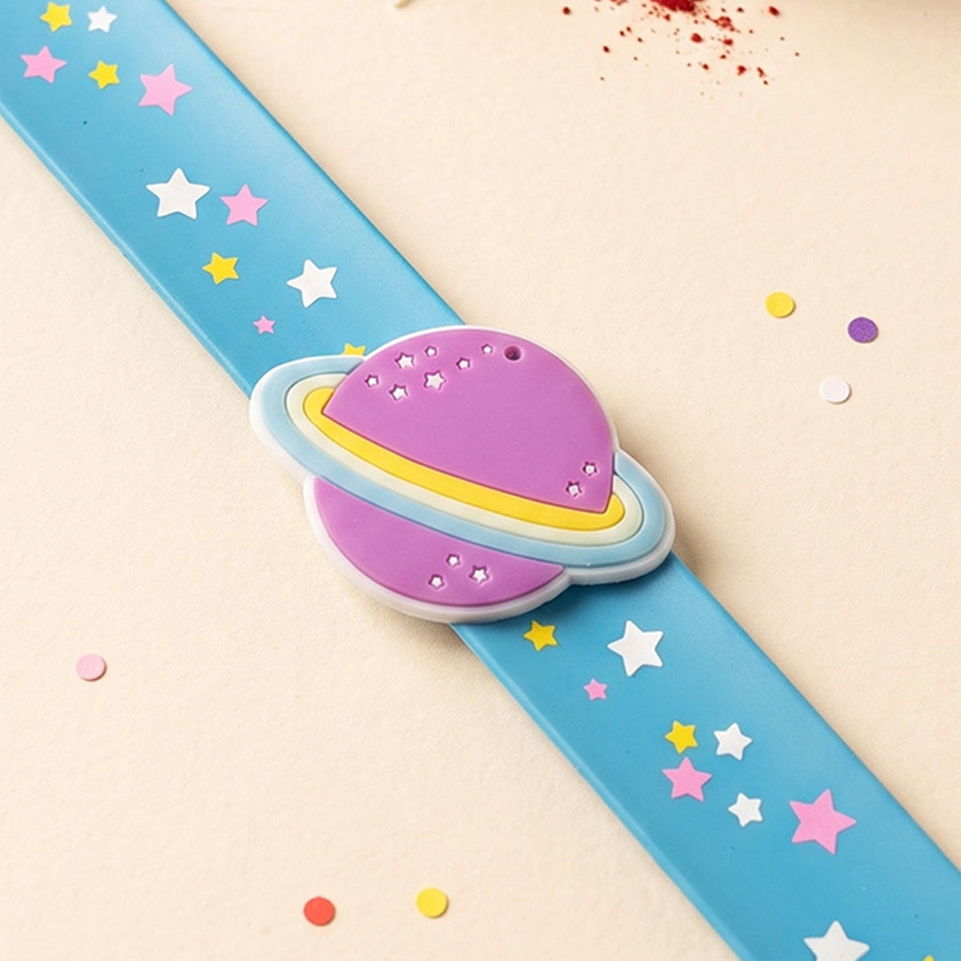 Handmade Planet Silicone Slap Band Rakhi For Kids With Roli Chawal For Brother