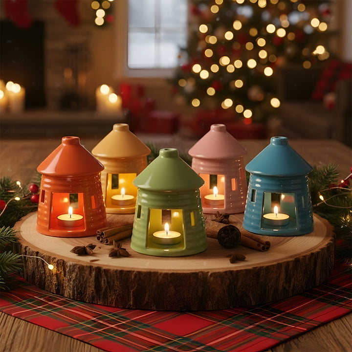 Handmade Hagrid's Hut Ceramic Tealight Holder For Christmas Decoration