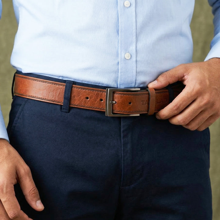 Dark Brown Dori Leather Belt For Men