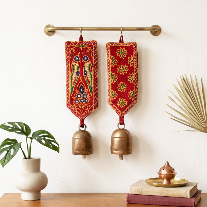 Handcrafted Kutch Embroidery Bell Hanging
