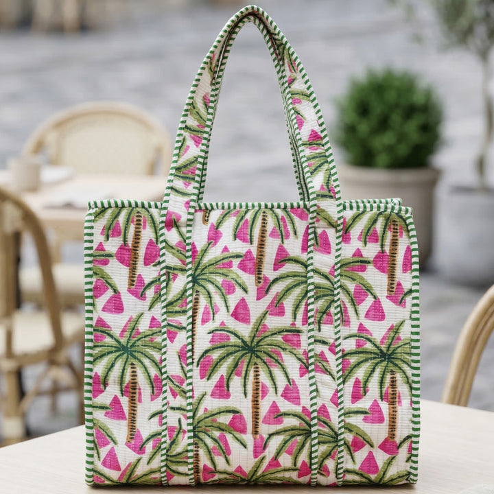 Handmade Tropical Tango Cotton Tote Bag