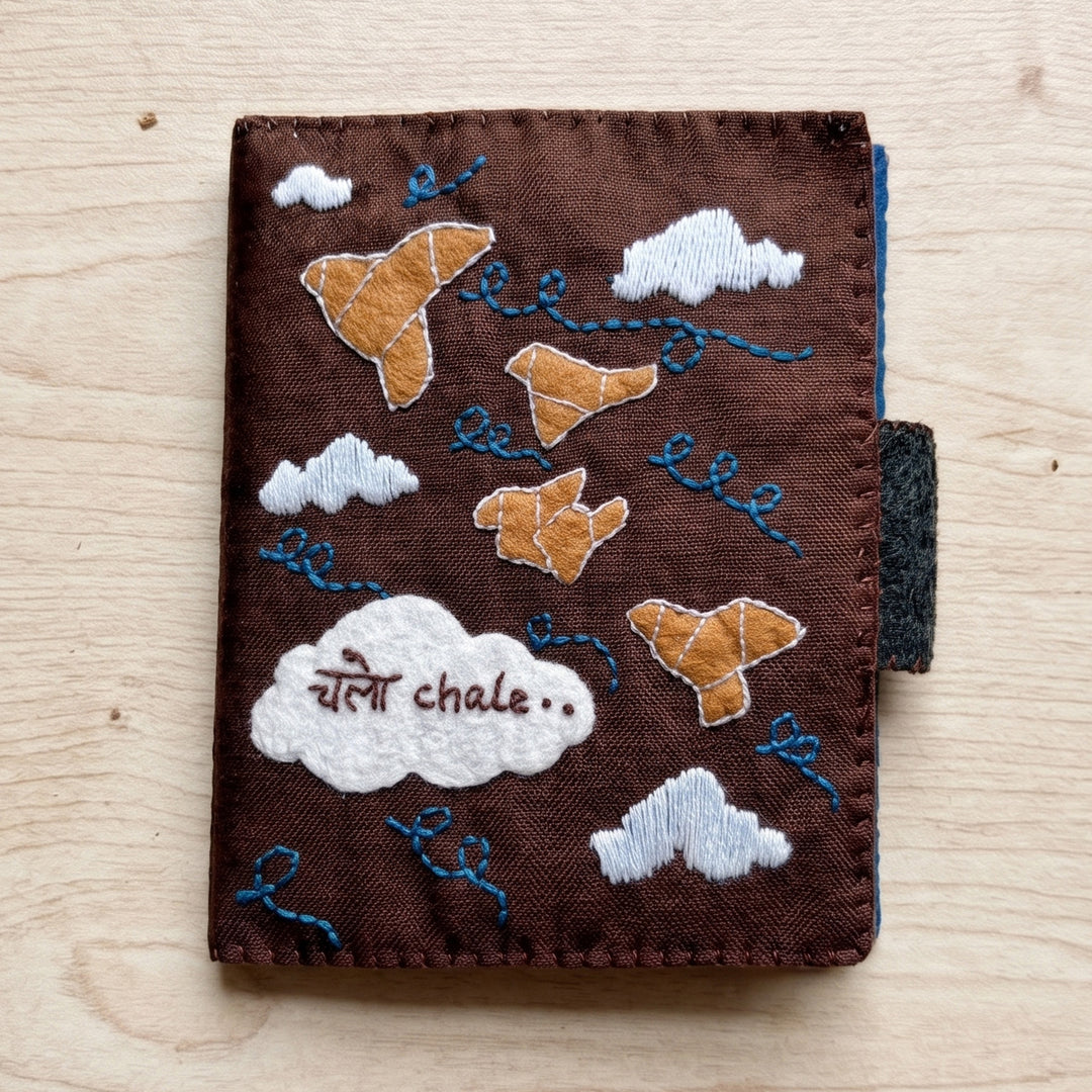 Handmade Chalo Chale Passport Holder | Brown