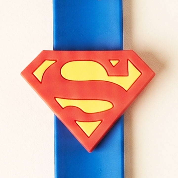 Handmade Superman Silicone Slap Band Rakhi For Kids With Roli Chawal For Brother