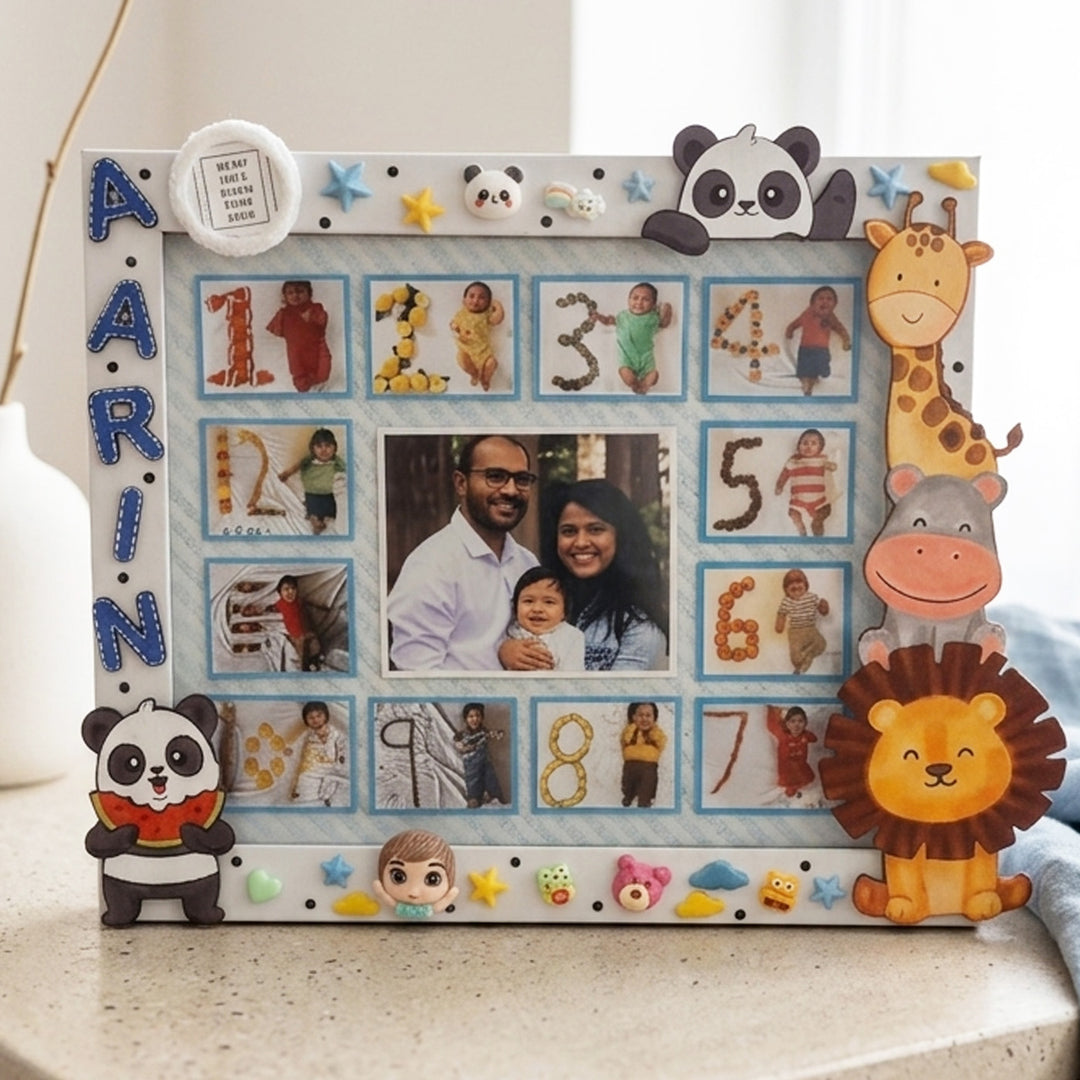 Twelve Months Kids Photo Personalized Frame