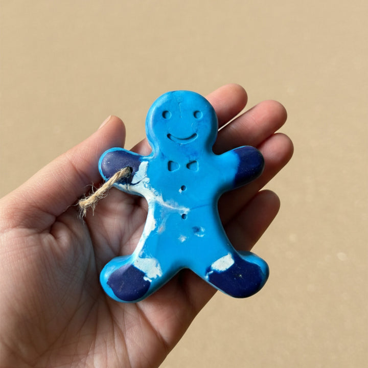Handmade Gingerbread Wax Crayon Christmas Ornament