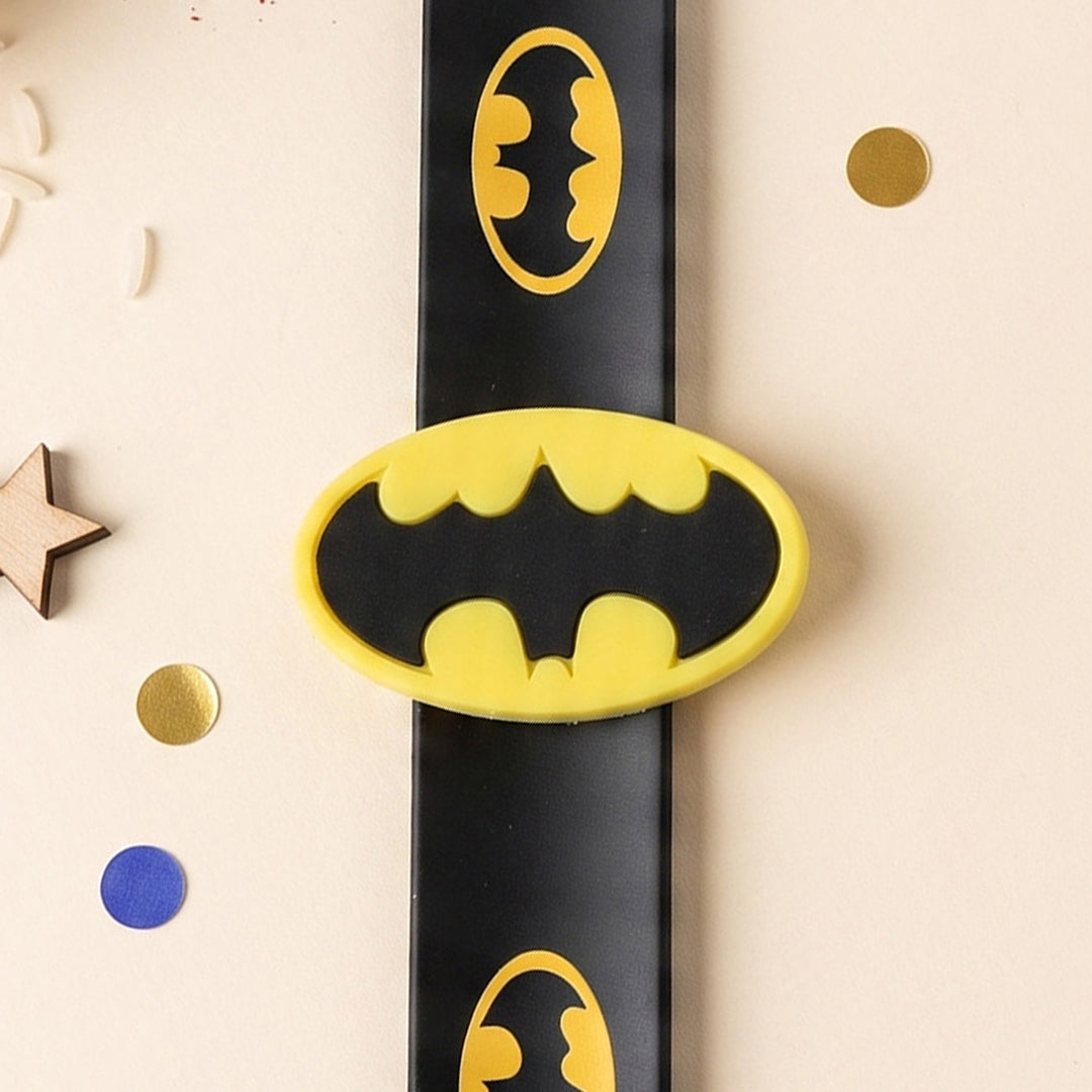 Handmade Batman Silicone Slap Band Rakhi For Kids With Roli Chawal For Brother