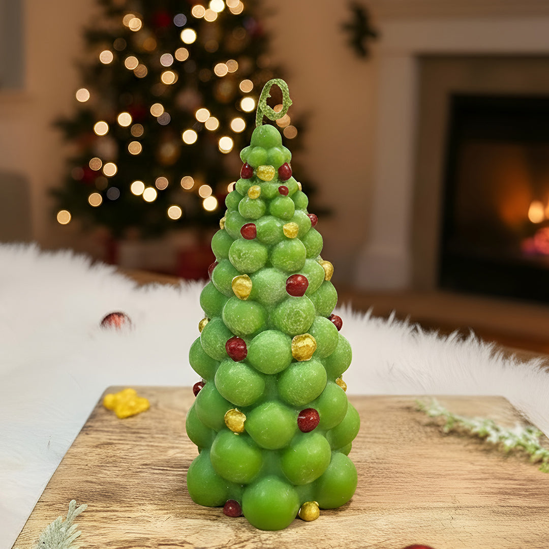 Handmade Bubble Christmas Tree Soy Wax Candle