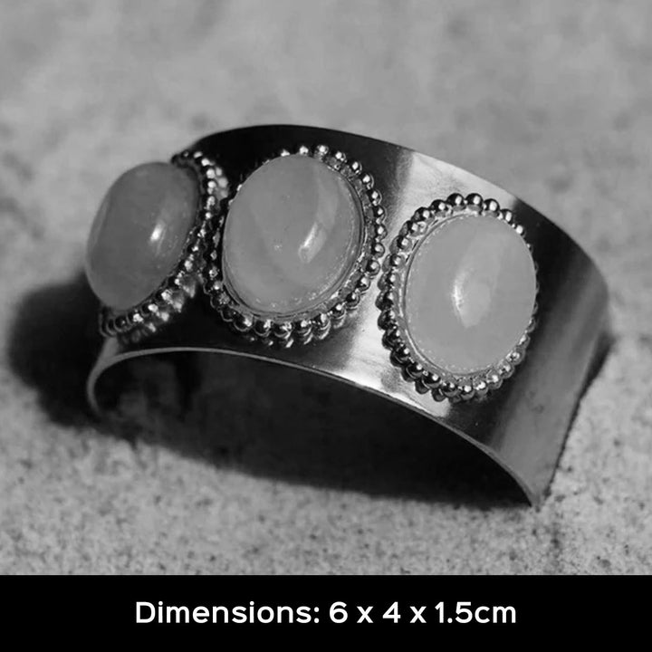 Statement Rose Quartz & 18k Gold Plated Brass Ponytail Cuff Hair Tie