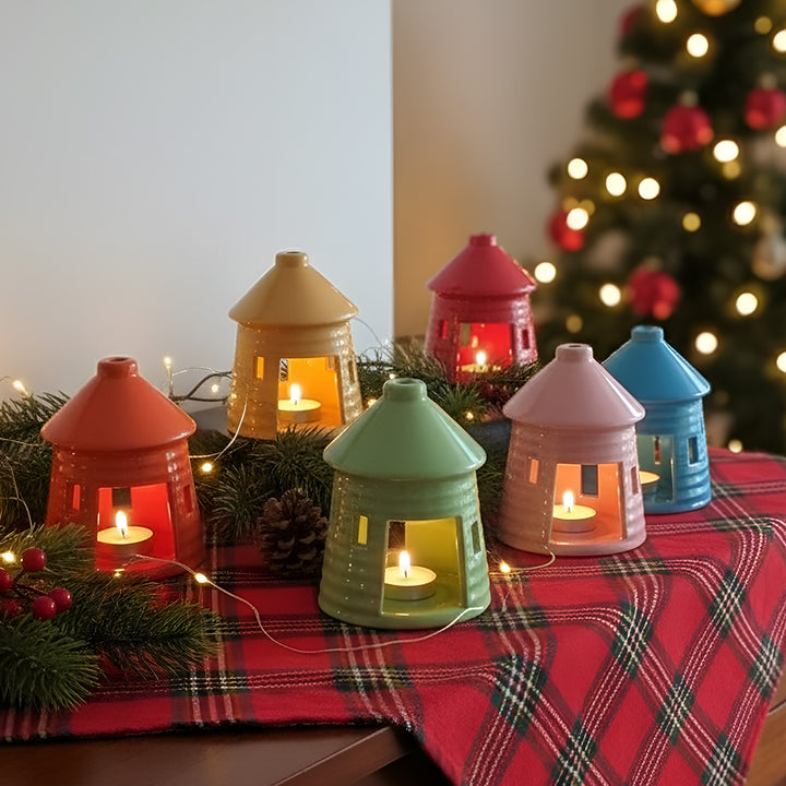 Handmade Hagrid's Hut Ceramic Tealight Holder For Christmas Decoration