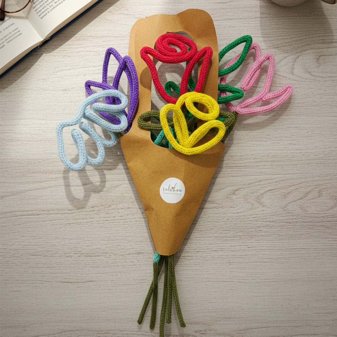Handmade Knitted Wire Multicolor Gulzar Bouquet