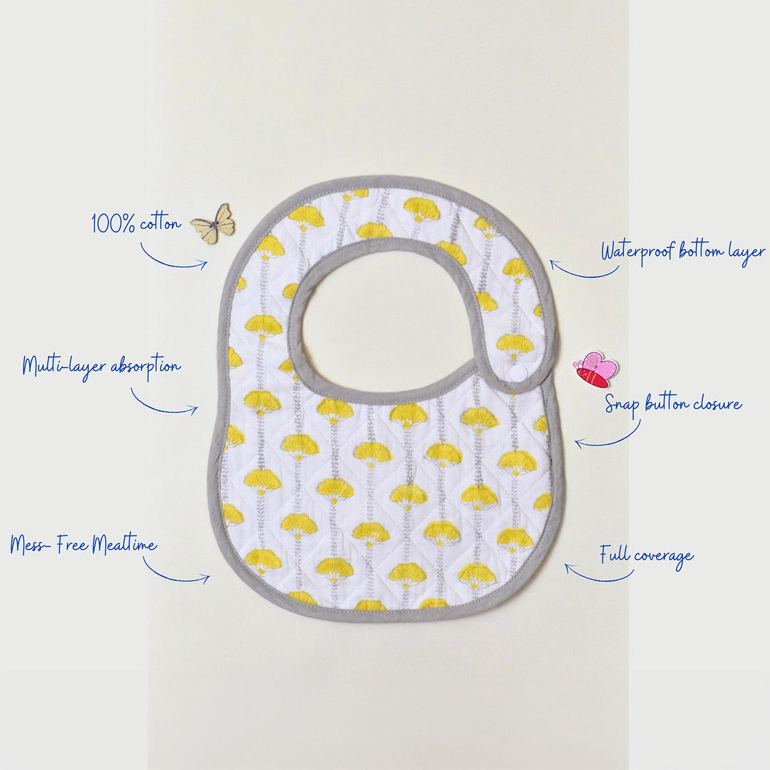 Block Printed Seaside Treasure Bib