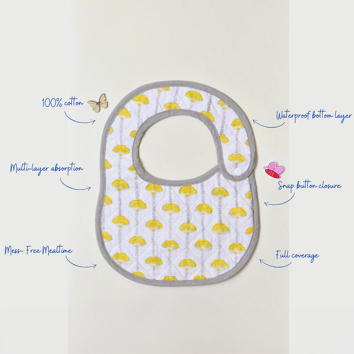 Block Printed Seaside Treasure Bib