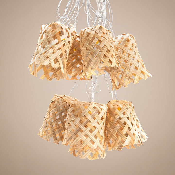 "Vine" Handcrafted Beige Bamboo LED Fairy Light For Home Decor