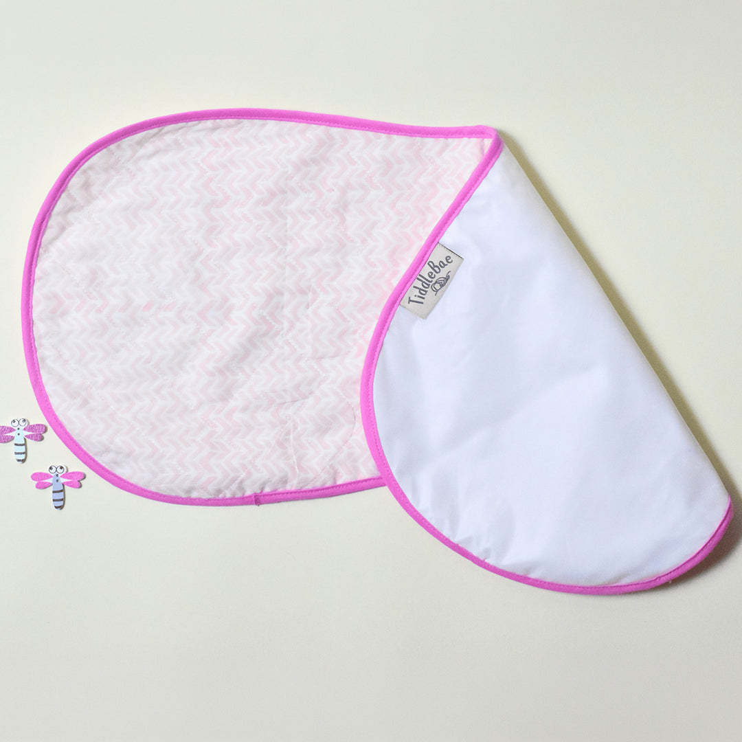 Block Printed Blush Breeze Burp Cloth