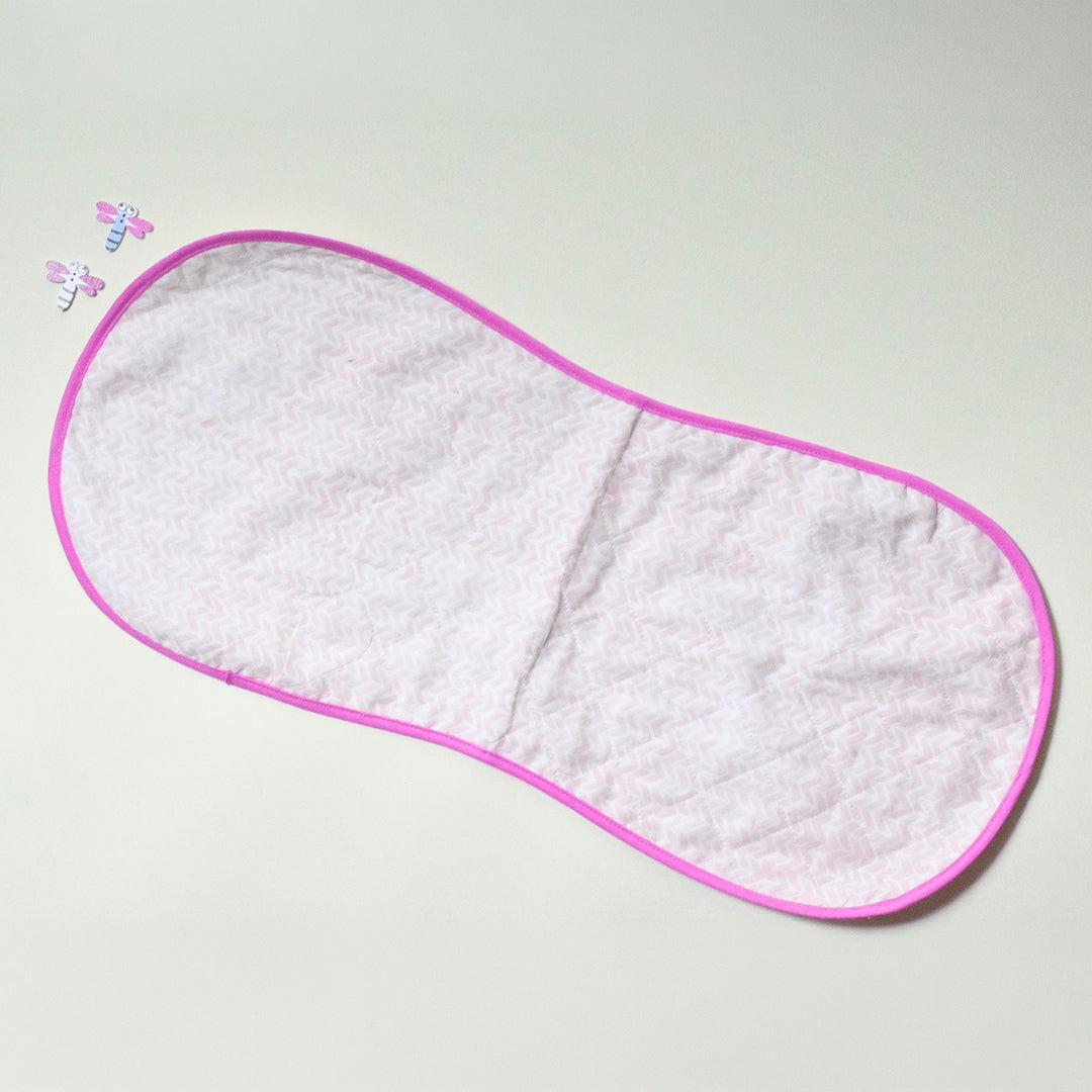 Block Printed Blush Breeze Burp Cloth